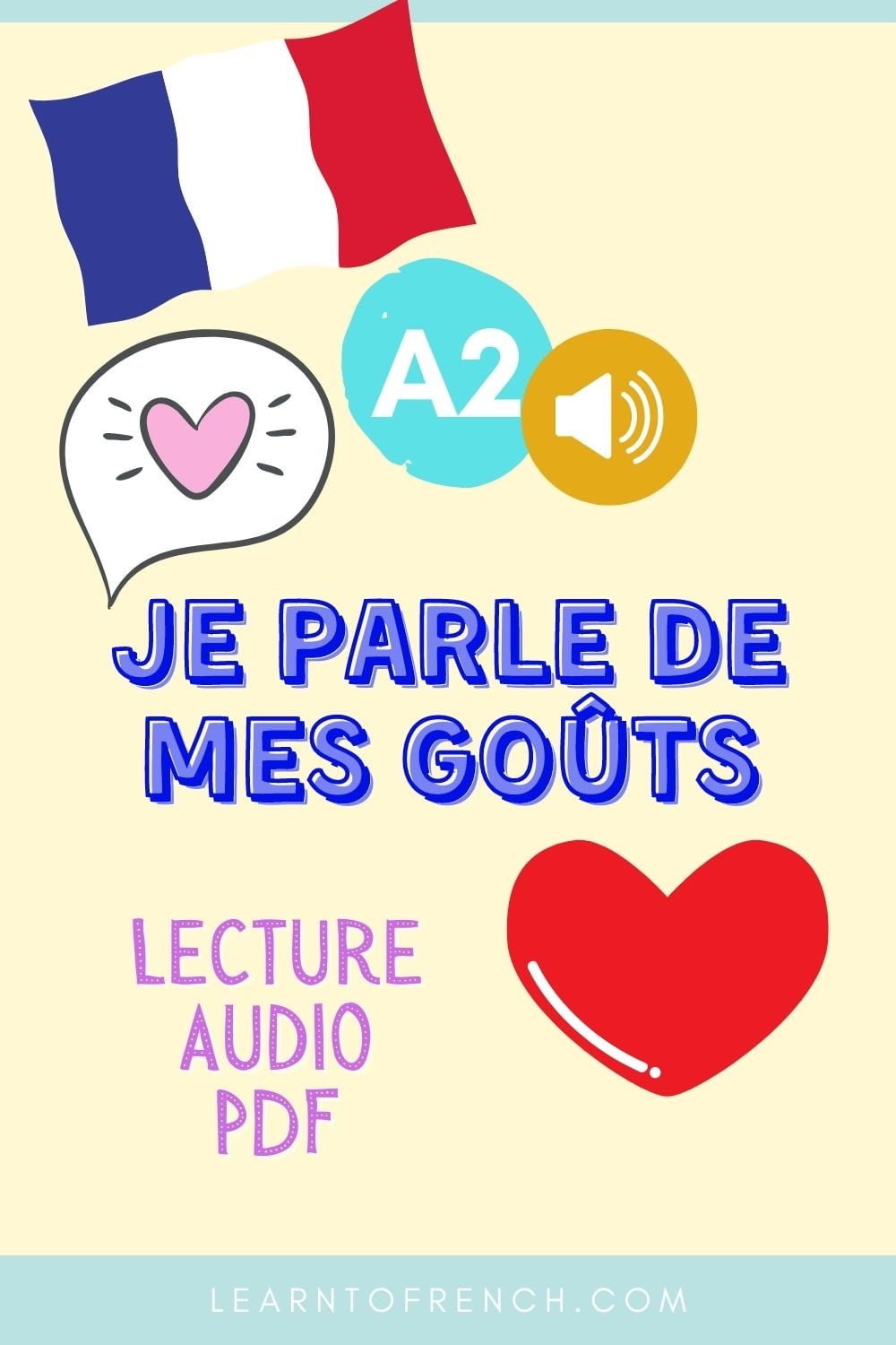 Je parle de mes goûts