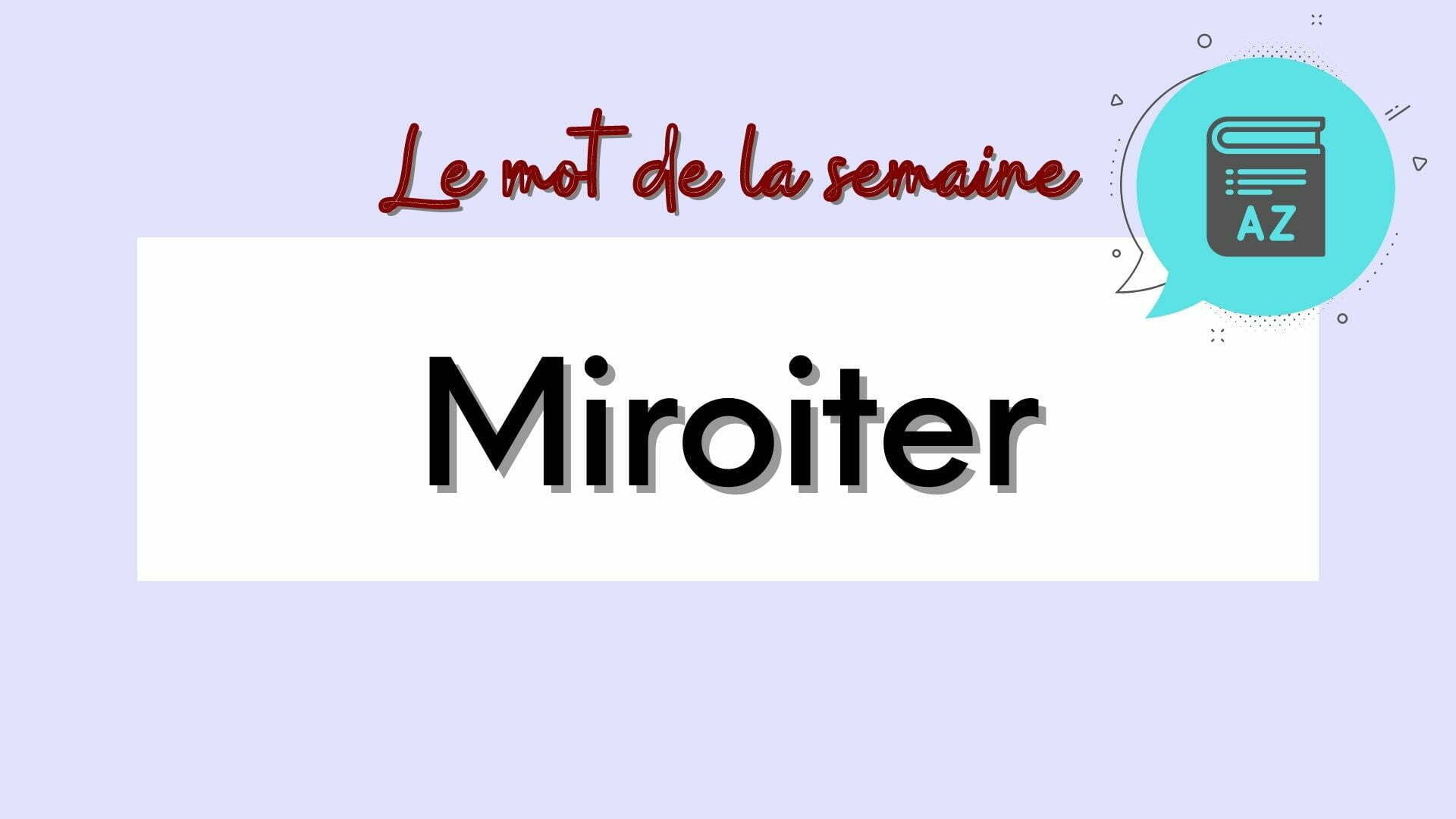 miroiter in french