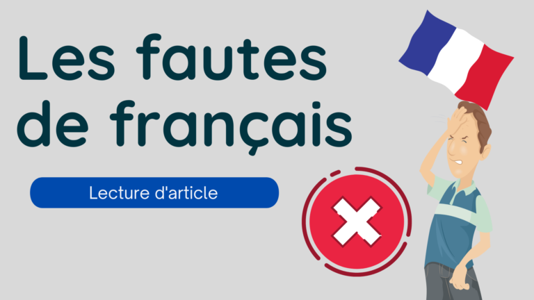 French mistakes - French reading